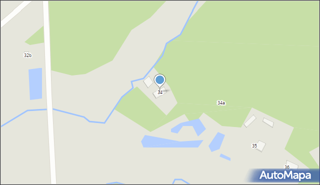 Węgrów, Nowiny, 34, mapa Węgrów
