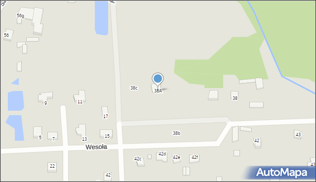 Węgrów, Nowiny, 38A, mapa Węgrów