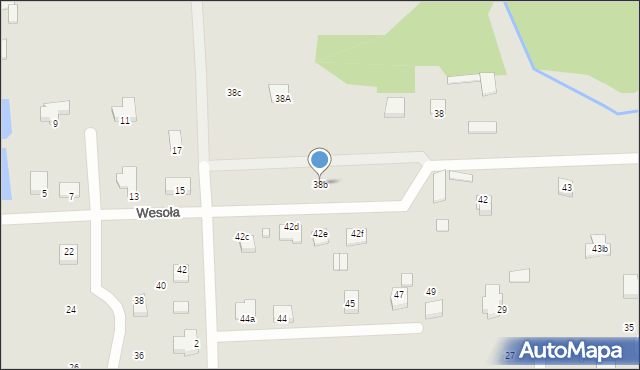 Węgrów, Nowiny, 38b, mapa Węgrów