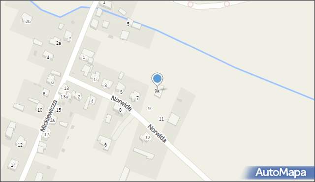 Węgry, Norwida Cypriana Kamila, 9a, mapa Węgry