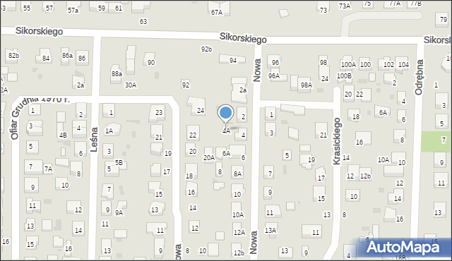 Wejherowo, Nowa, 4A, mapa Wejherowo
