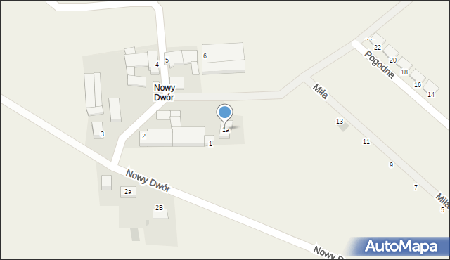 Większyce, Nowy Dwór, 1a, mapa Większyce