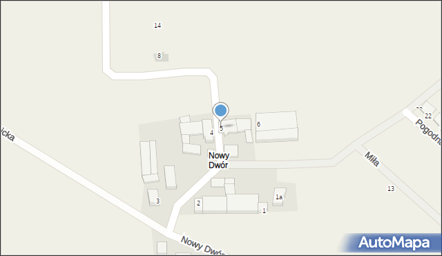 Większyce, Nowy Dwór, 5, mapa Większyce