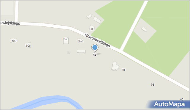 Wielbark, Nowowiejskiego Feliksa, 54, mapa Wielbark
