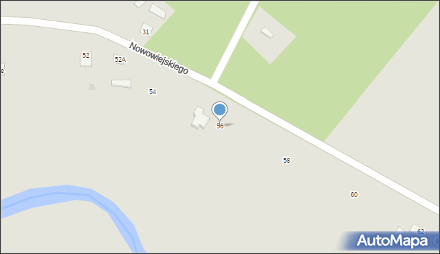 Wielbark, Nowowiejskiego Feliksa, 56, mapa Wielbark