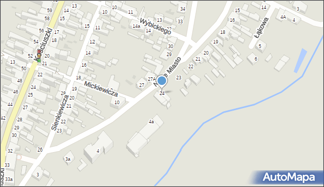 Wieleń, Nowe Miasto, 24, mapa Wieleń