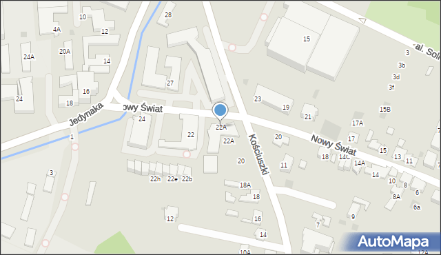 Wieliczka, Nowy Świat, 22A, mapa Wieliczka