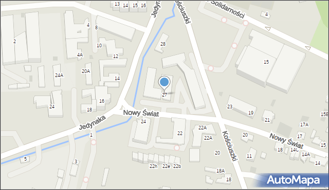 Wieliczka, Nowy Świat, 27, mapa Wieliczka