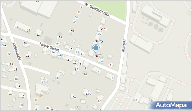 Wieliczka, Nowy Świat, 7E, mapa Wieliczka