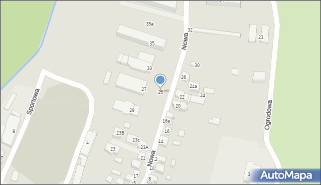 Wieruszów, Nowa, 25, mapa Wieruszów