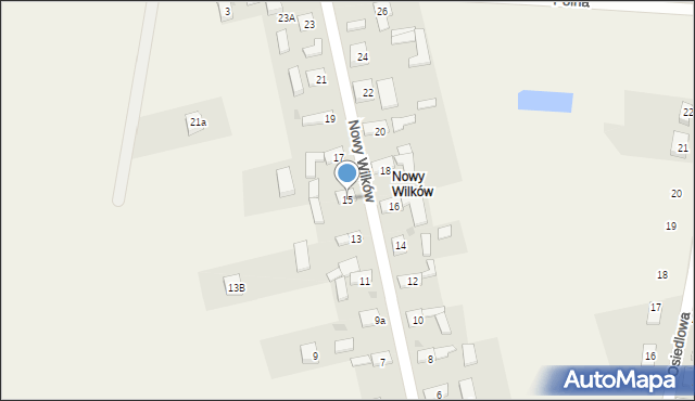 Wilków, Nowy Wilków, 15, mapa Wilków