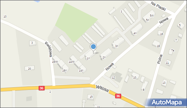 Wińsko, Nowa, 1/II, mapa Wińsko