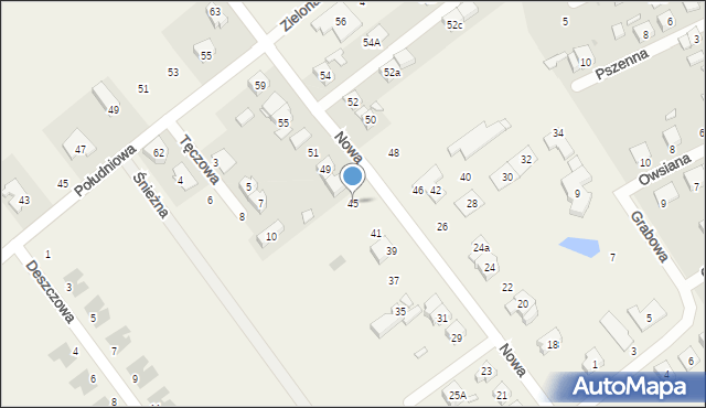 Wiry, Nowa, 45, mapa Wiry