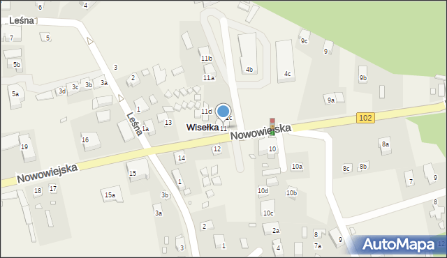 Wisełka, Nowowiejska, 11, mapa Wisełka