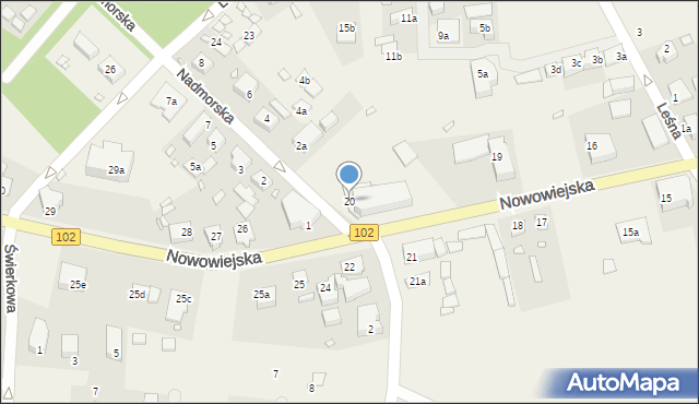 Wisełka, Nowowiejska, 20, mapa Wisełka