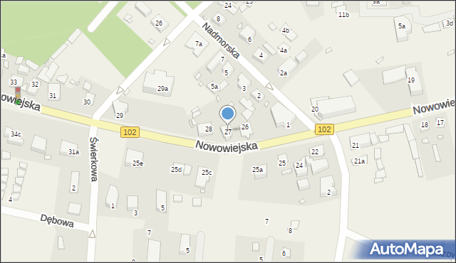 Wisełka, Nowowiejska, 27, mapa Wisełka
