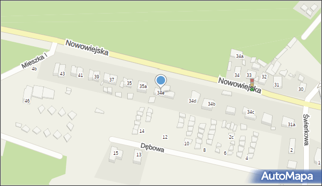 Wisełka, Nowowiejska, 34e, mapa Wisełka