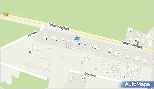 Wisełka, Nowowiejska, 36, mapa Wisełka