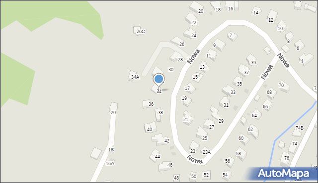 Wisła, Nowa, 34, mapa Wisła
