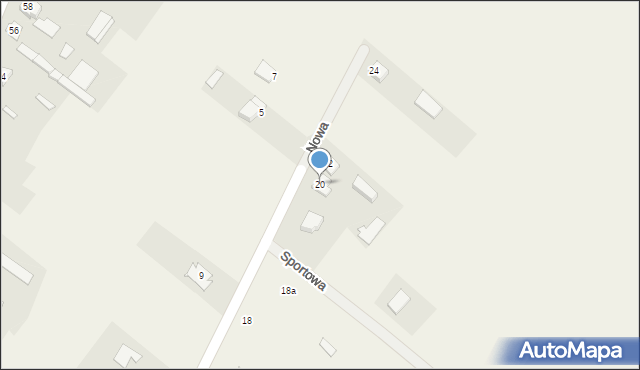 Wisznice, Nowa, 20, mapa Wisznice