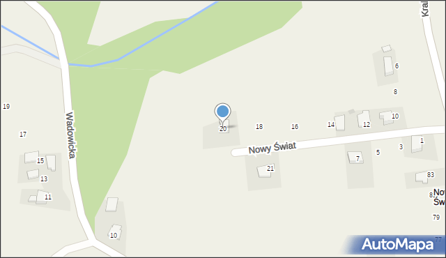Witanowice, Nowy Świat, 20, mapa Witanowice