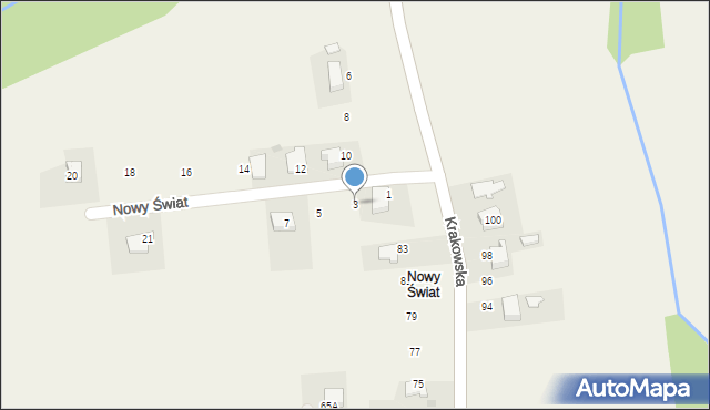 Witanowice, Nowy Świat, 3, mapa Witanowice