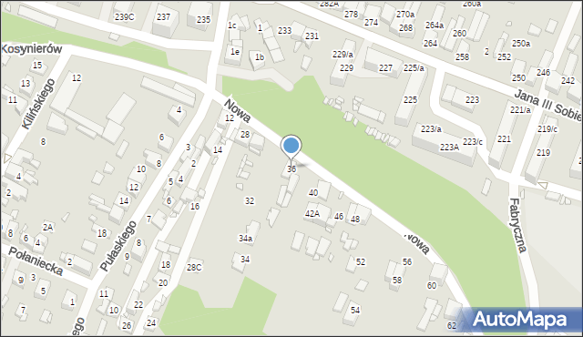Wojkowice, Nowa, 36, mapa Wojkowice