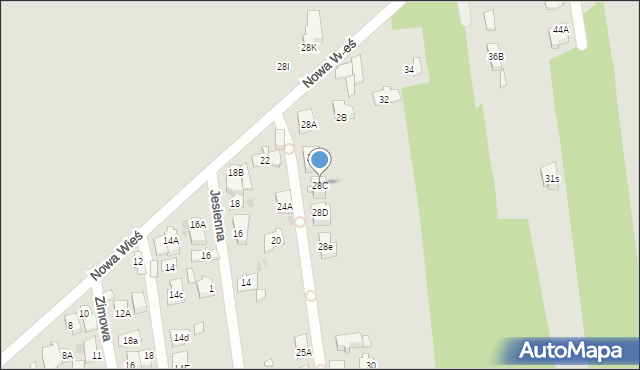 Wołomin, Nowa Wieś, 28C, mapa Wołomin