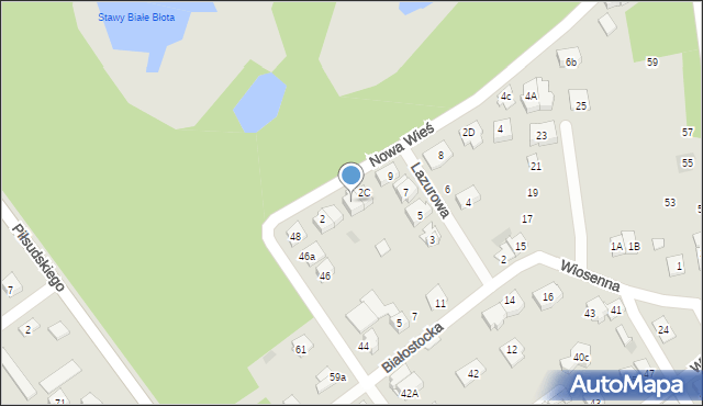 Wołomin, Nowa Wieś, 2b, mapa Wołomin