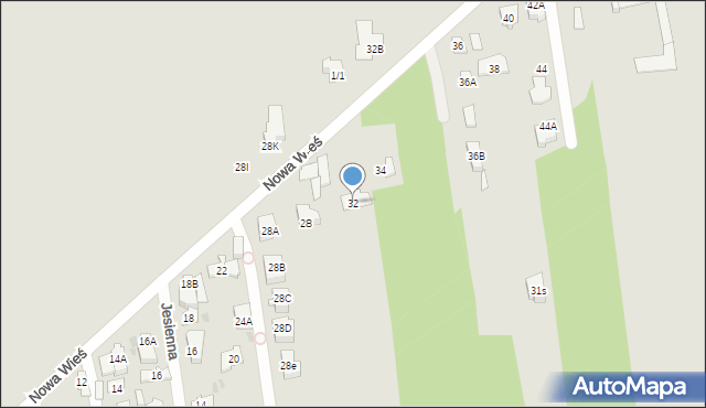 Wołomin, Nowa Wieś, 32, mapa Wołomin