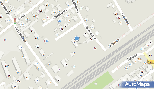 Wołomin, Nowosławkowska, 1, mapa Wołomin