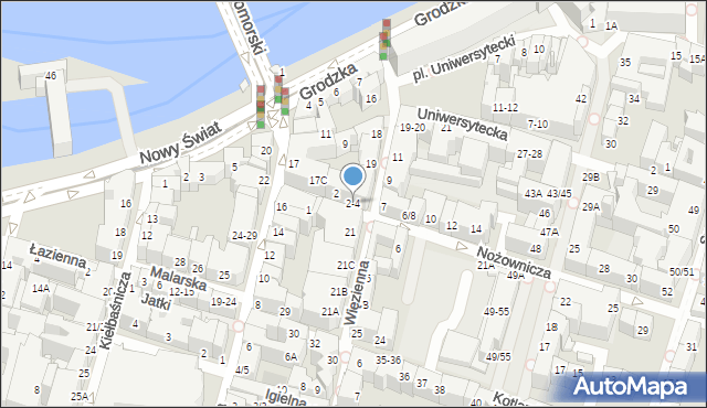Wrocław, Nożownicza, 2-4, mapa Wrocławia