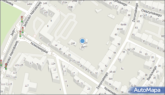 Wrocław, Nowowiejska, 20C, mapa Wrocławia