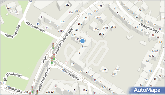 Wrocław, Nowowiejska, 6, mapa Wrocławia