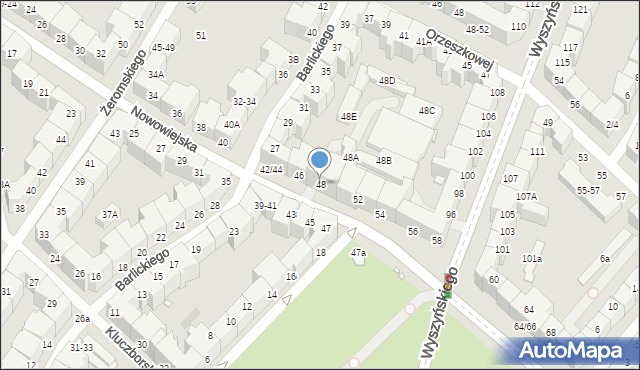 Wrocław, Nowowiejska, 48, mapa Wrocławia