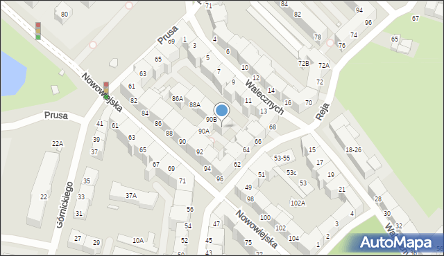 Wrocław, Nowowiejska, 92A, mapa Wrocławia