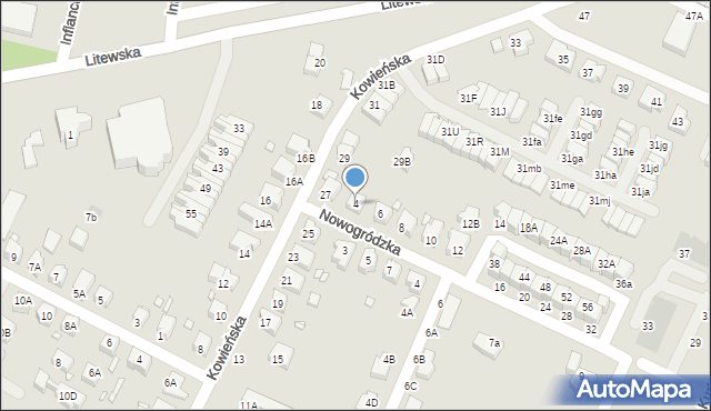 Wrocław, Nowogródzka, 4, mapa Wrocławia