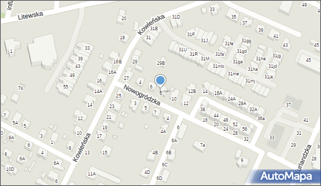 Wrocław, Nowogródzka, 8, mapa Wrocławia