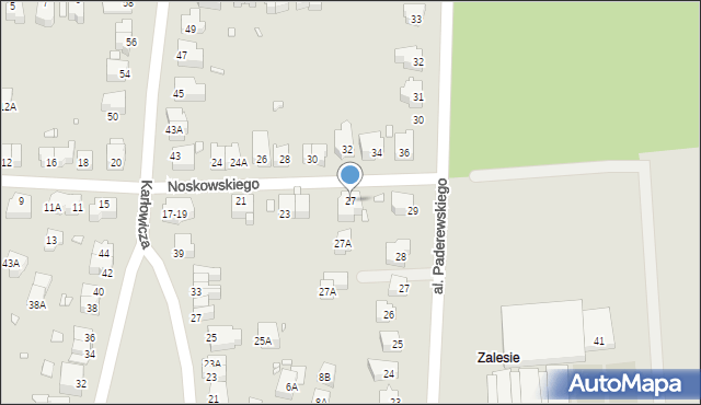 Wrocław, Noskowskiego Zygmunta, 27, mapa Wrocławia