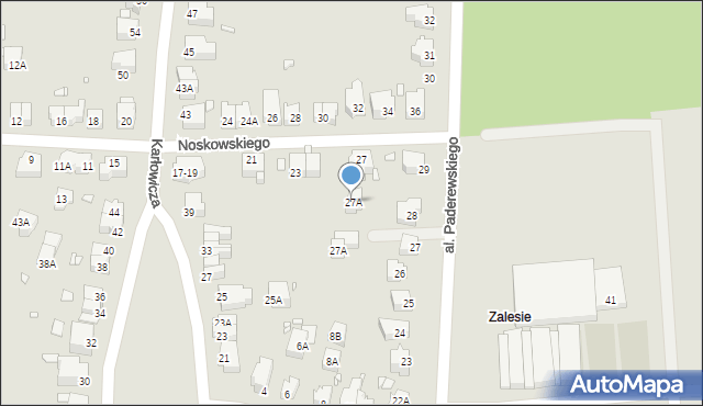 Wrocław, Noskowskiego Zygmunta, 27A, mapa Wrocławia