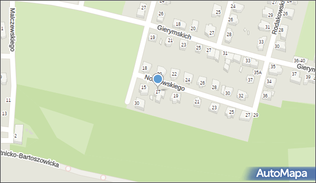 Wrocław, Noakowskiego Stanisława, 17, mapa Wrocławia