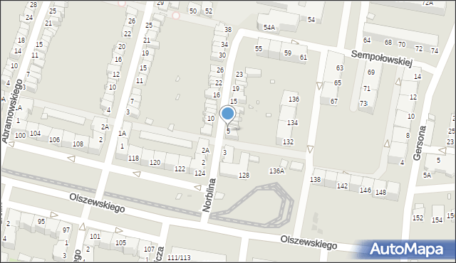 Wrocław, Norblina Piotra, 5, mapa Wrocławia