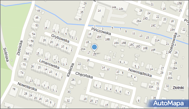 Wrocław, Nowosądecka, 15, mapa Wrocławia