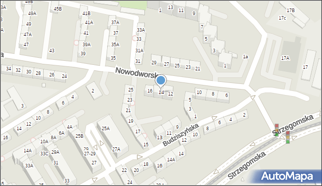 Wrocław, Nowodworska, 14, mapa Wrocławia