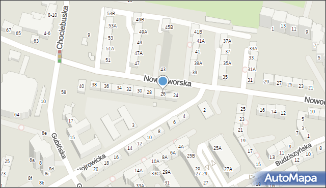 Wrocław, Nowodworska, 26, mapa Wrocławia