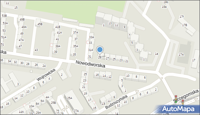 Wrocław, Nowodworska, 29, mapa Wrocławia