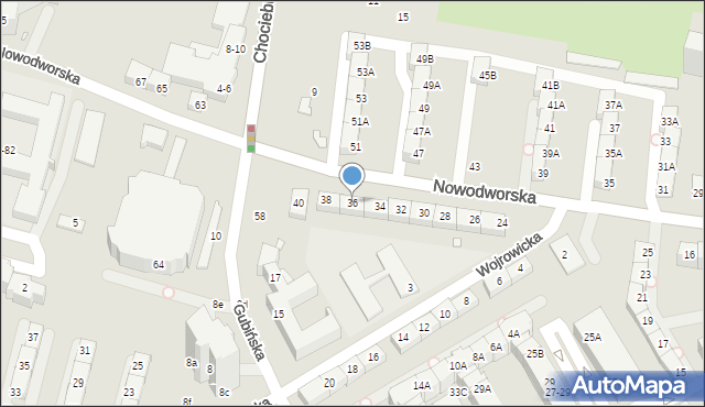 Wrocław, Nowodworska, 36, mapa Wrocławia