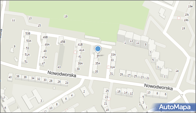 Wrocław, Nowodworska, 37, mapa Wrocławia