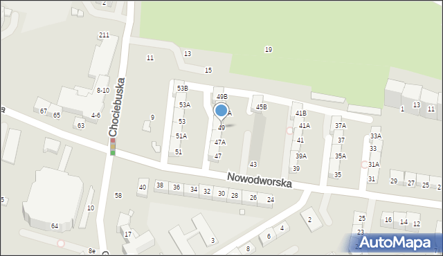 Wrocław, Nowodworska, 49, mapa Wrocławia