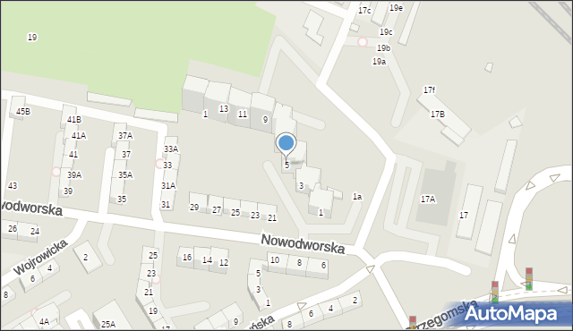 Wrocław, Nowodworska, 5, mapa Wrocławia
